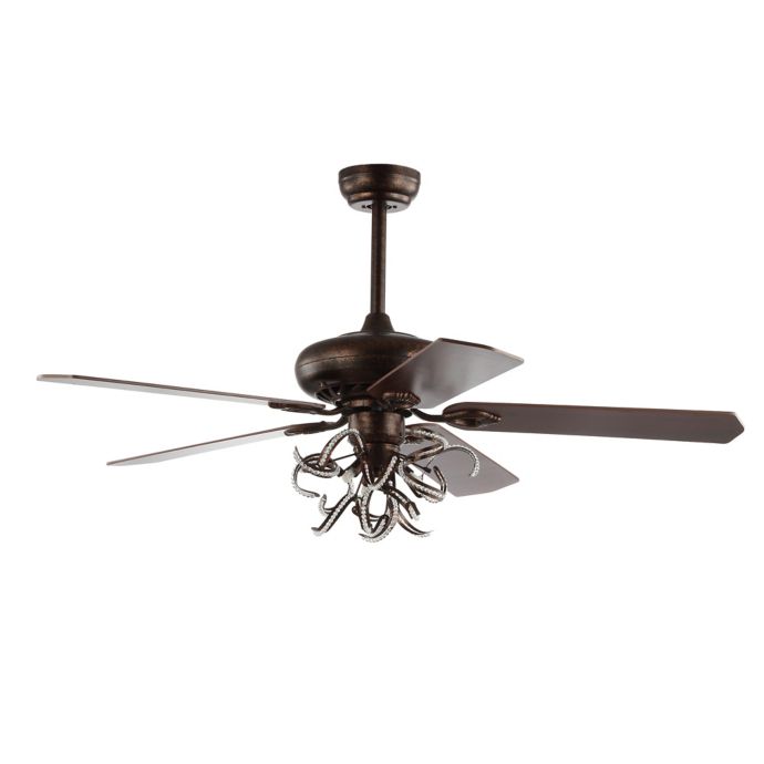 Safavieh Sensa 52 Inch 3 Light Ceiling Fan In Rustic Bronze