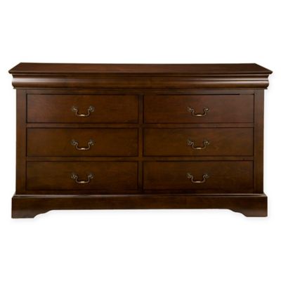 alpine 6 drawer double dresser