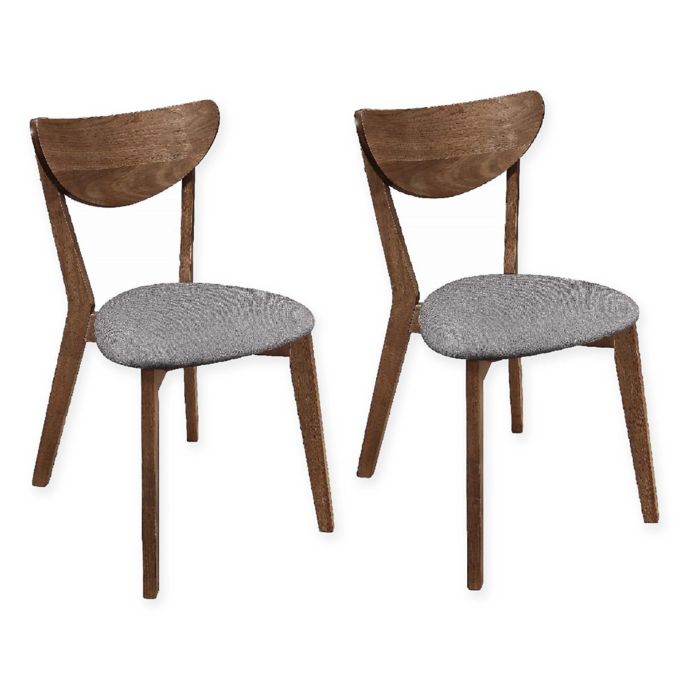 Arbor Mid Century Dining Chairs In Grey Walnut Set Of 2 Bed Bath Beyond
