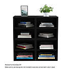 Alternate image 7 for Modular Stackable Cube with Double Shelves End Table in Black