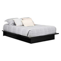 South Shore&reg; Step One Full Platform Bed in Pure Black
