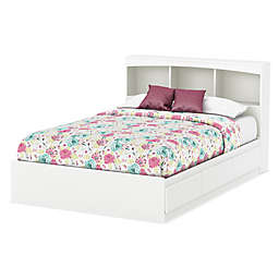 South Shore Step One Full Bookcase Headboard in Pure White