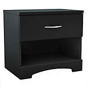 South Shore Step One 1-Drawer Nightstand in Black