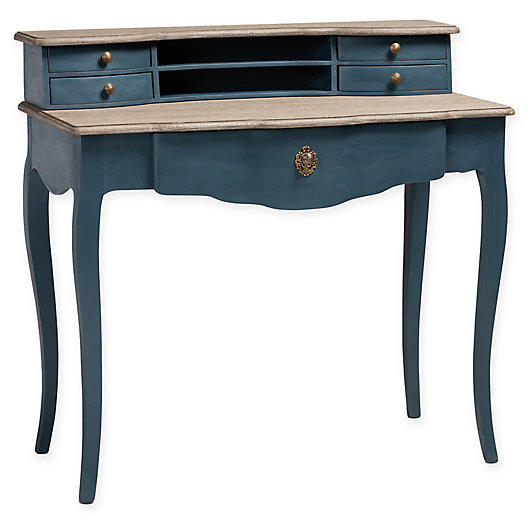 Alternate image 1 for Baxton Studio Isabella Writing Desk in Blue/Oak