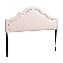 Baxton Studio® Phillis Upholstered Headboard in Light Pink