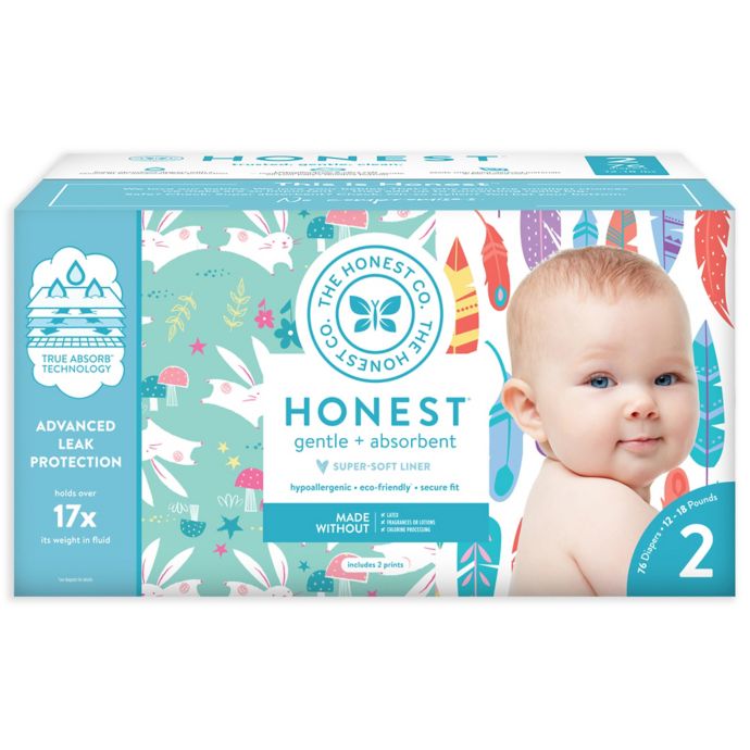 The Honest Company Feathers And Bunnies Size 2 76 Count Disposable Diapers Bed Bath Beyond