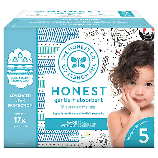 Alternate image 1 for The Honest Company® Space Traveling Size 5 50-Count Disposable Diapers