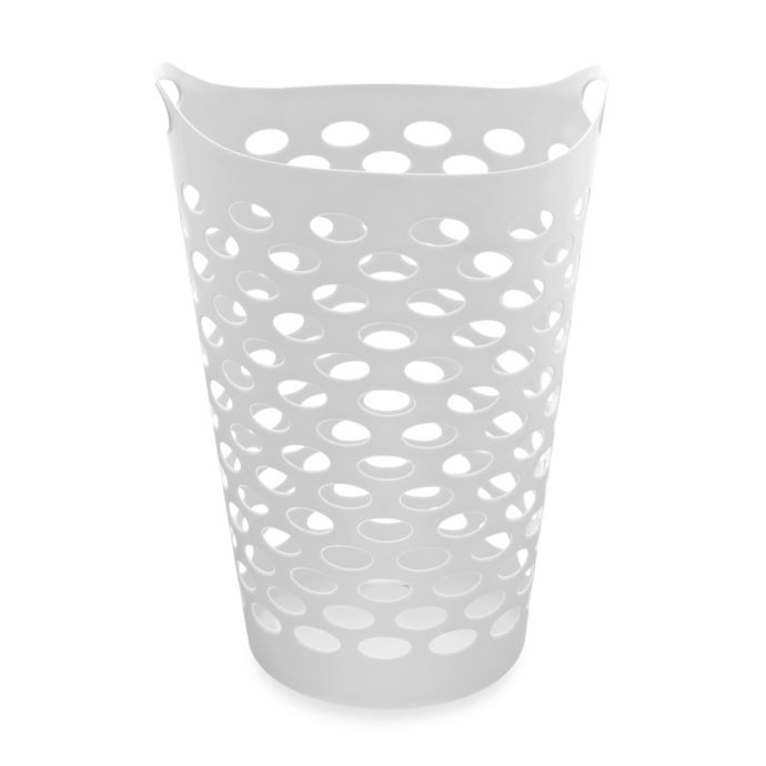 tall laundry basket with holes
