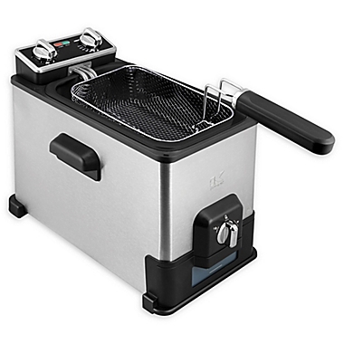 Kalorik&reg; 4-Liter XL Deep Fryer with Oil Filtration in Black. View a larger version of this product image.