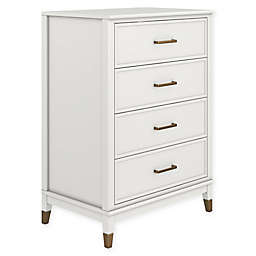 CosmoLiving Westerleigh 4-Drawer Dresser in White