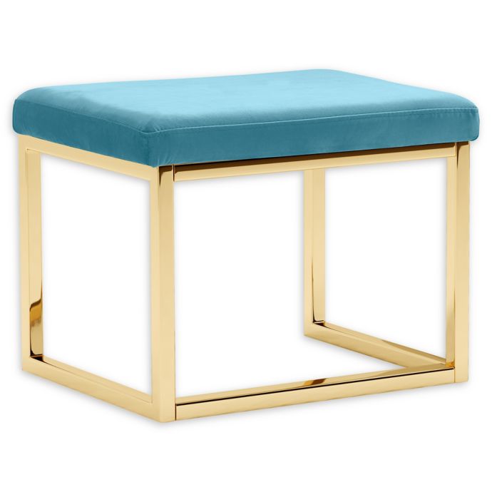 Elle Decor Giselle Velvet Upholstered Vanity Stool Bed Bath Beyond