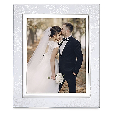 Lenox&reg; Peony 8-Inch x 10-Inch Picture Frame in Silver. View a larger version of this product image.