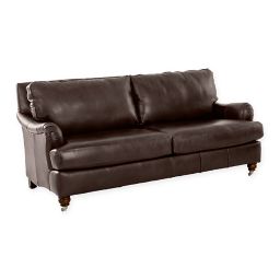 Round leather sofa