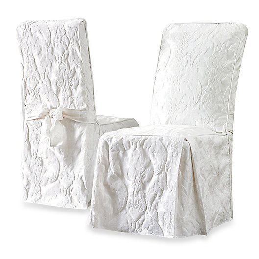 Sure Fit Matelasse Damask Long Dining, Bed Bath And Beyond Damask Dining Room Chair Cover