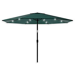 Pure Garden 10-Foot Solar Powered LED Patio Umbrella in Green