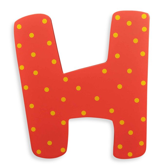 Bright-Colored Wooden Letter "H" | Bed Bath & Beyond