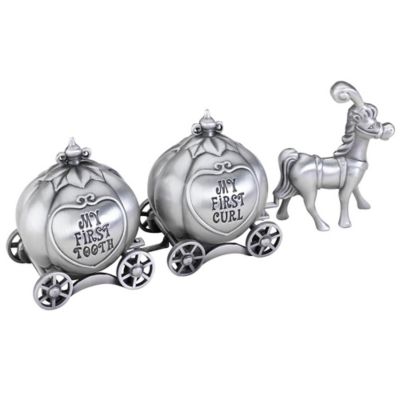 Lillian Rose&trade; Fairytale Coach Tooth and Curl Boxes in Silver