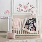Alternate image 1 for Levtex Baby&reg; Fiori Collection Medallion Fitted Crib Sheet in Blush/Navy