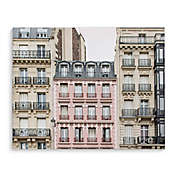 Pink Apartment Building, Paris Canvas Wall Art