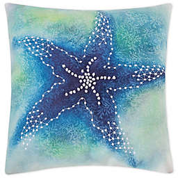 C&F Home™ Aqua Starfish Square Throw Pillow in Blue