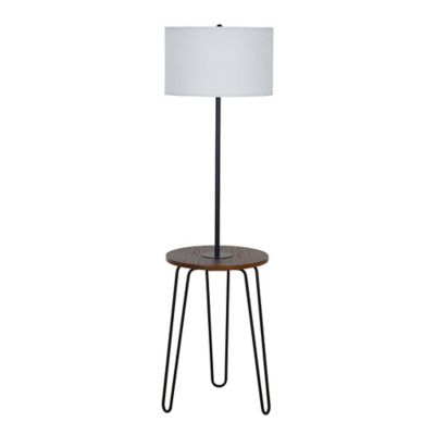 end table with lamp and usb