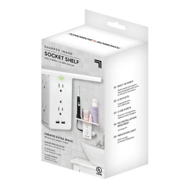 Sharper Image Socket Shelf&trade; Surge Protector. View a larger version of this product image.