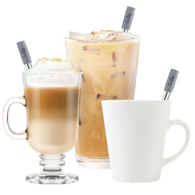 Final Touch&reg; GoSip 6-Piece Stainless Steel Sip Straw Set in Grey. View a larger version of this product image.