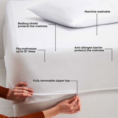 Sleep Safe&trade; Premium Twin XL Mattress Protector in White. View a larger version of this product image.