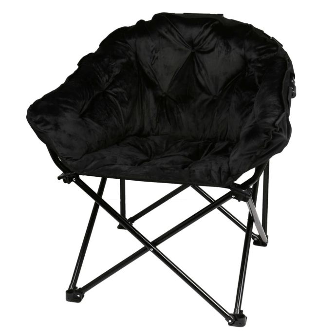 Folding Faux Mink Club Chair