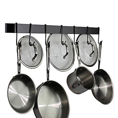 RACK-IT-UP! 32-Inch Utensil Bar Wall-Mount Pot Rack with Hooks in Grey. View a larger version of this product image.