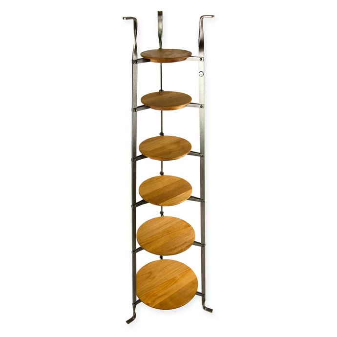 Enclume® 6-Tier Hammered Steel Standing Pot Rack with ...