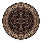 Alternate image 0 for Concord Global Trading Jewel Kashan 5-Foot 3-Inch Round Rug in Black