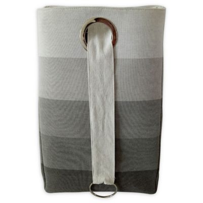 Bee &amp; Coco Collapsible Hamper in Grey Ombre Stripe