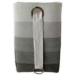 Bee & Coco Collapsible Hamper in Grey Ombre Stripe