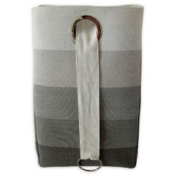 Bee & Coco Collapsible Hamper in Grey Ombre Stripe
