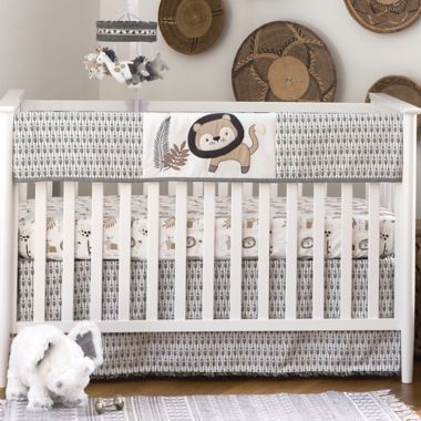 Levtex Baby&reg; Tanzania Crib Rail Guard in Grey/Taupe. View a larger version of this product image.