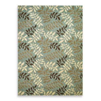 Concord Global Leafs Rug in Blue