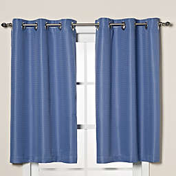 Hookless® Waffle 45-Inch Bath Window Curtain in Moonlight Blue