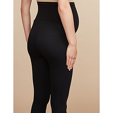Motherhood Maternity&reg; Large Basic Layering Secret Fit Belly Maternity Leggings in Black. View a larger version of this product image.
