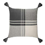 Bee &amp; Willow&trade; Yarn-Dyed Square Throw Pillow in Grey/White
