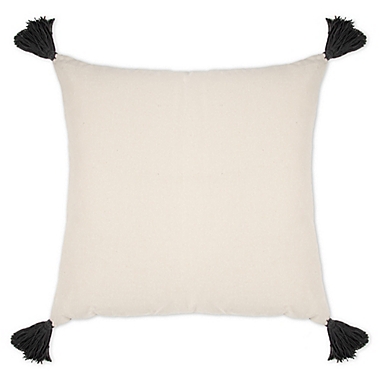 Bee &amp; Willow&trade; Yarn-Dyed Square Throw Pillow in Grey/White. View a larger version of this product image.