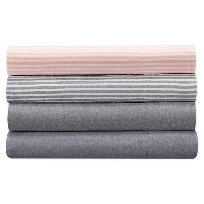 UGG® Devon Garment Washed Striped Twin XL Sheet Set in Sunset 