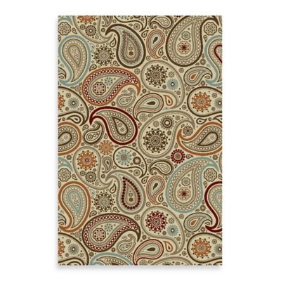 Concord Global Paisley 3&#39;3 x 4&#39;7 Area Rug in Ivory