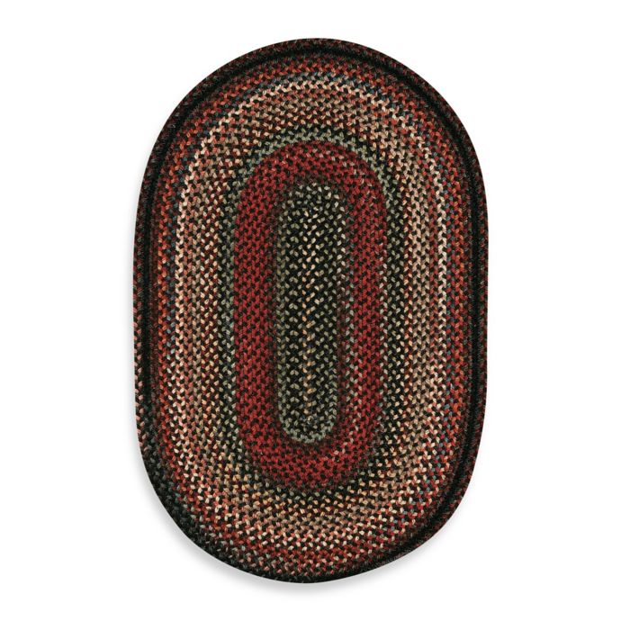 Capel Portland Oval Indoor Braided Rug Coal Bed Bath And