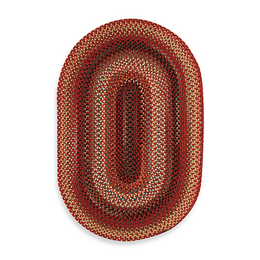 Alternate image 1 for Capel Portland Oval Indoor Braided Rug - Red