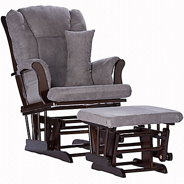 Storkcraft Tuscany Glider and Ottoman in Espresso/Grey. View a larger version of this product image.