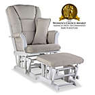 Alternate image 1 for Storkcraft Tuscany Glider and Ottoman in White/Taupe Swirl