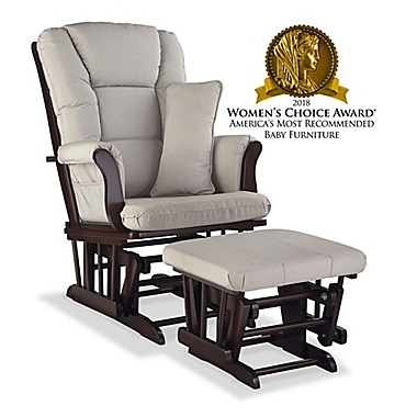Storkcraft Tuscany Glider and Ottoman Set in Espresso/Taupe. View a larger version of this product image.