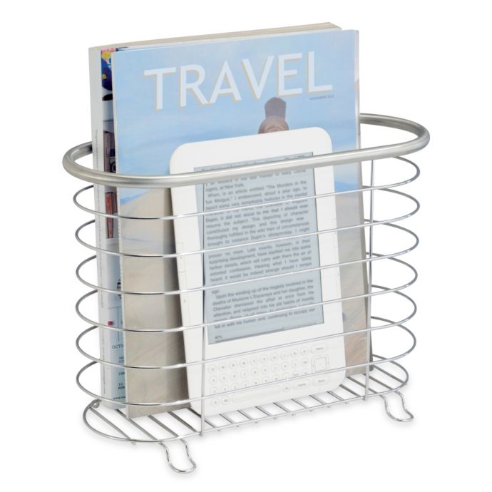 InterDesign® Forma Ultra Brushed Stainless Steel Magazine Rack Bed