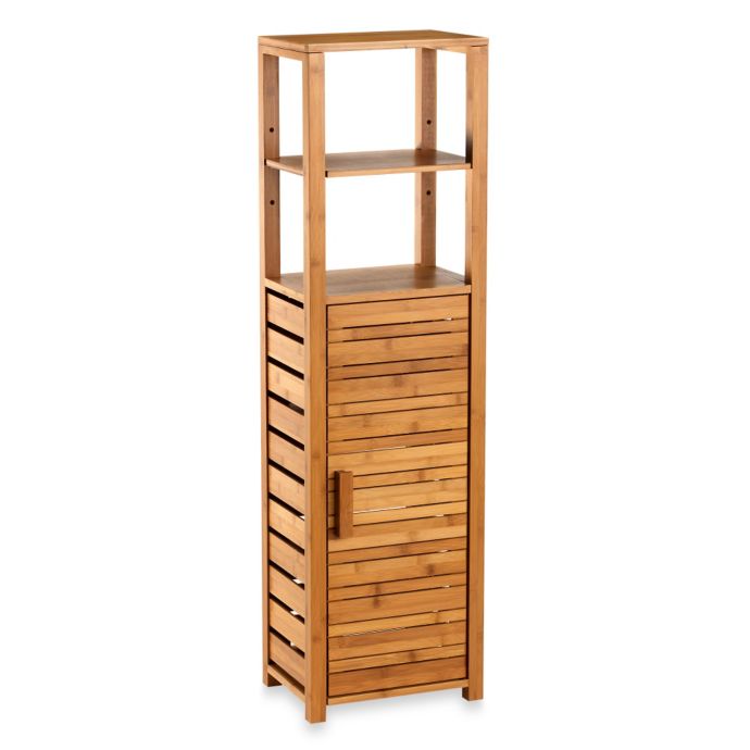 Bamboo Tall Floor Cabinet Bed Bath Beyond